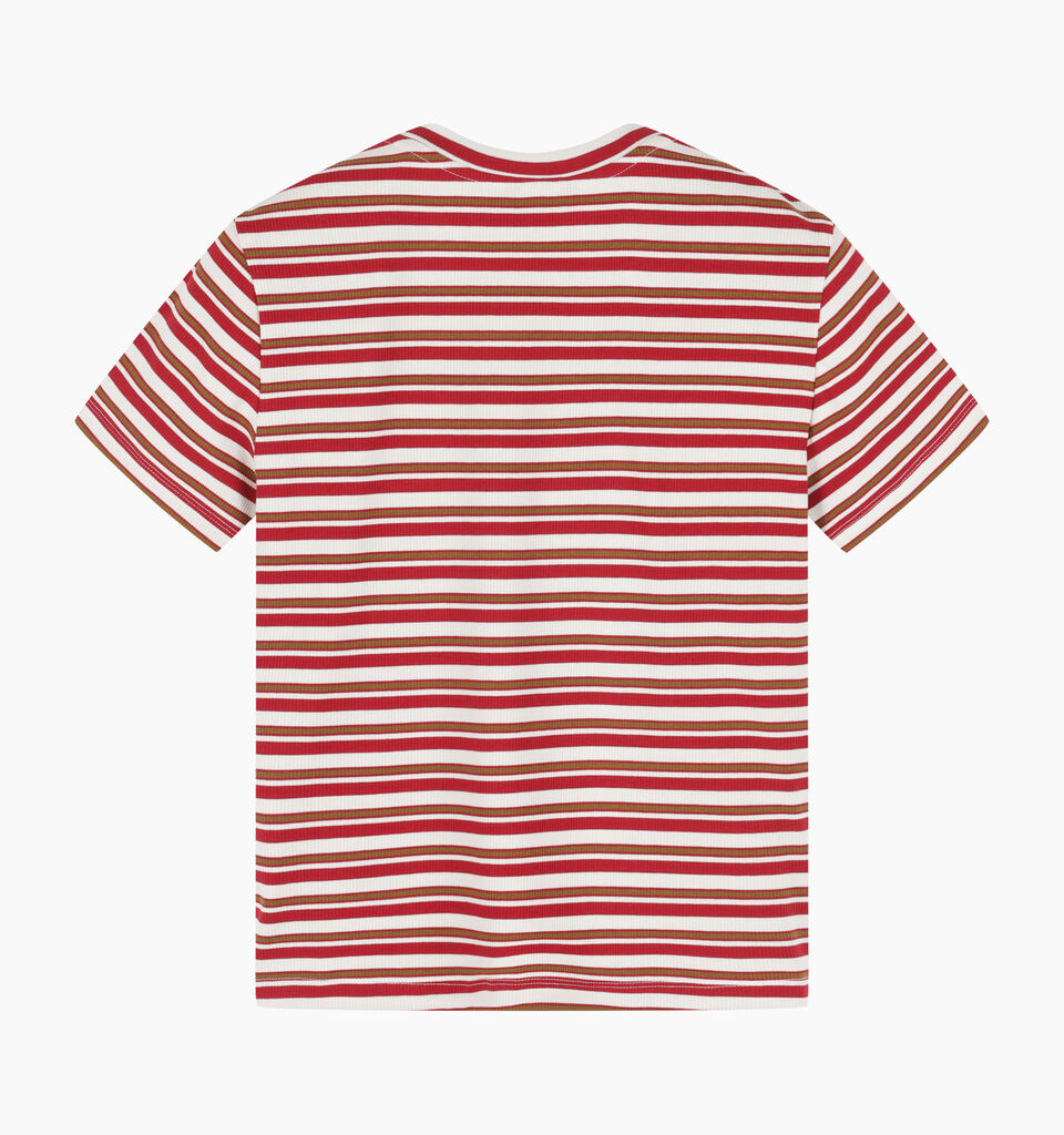 Red striped t-shirt - sisley k short sleeve t-shirt - Red | Sisley K image number 2